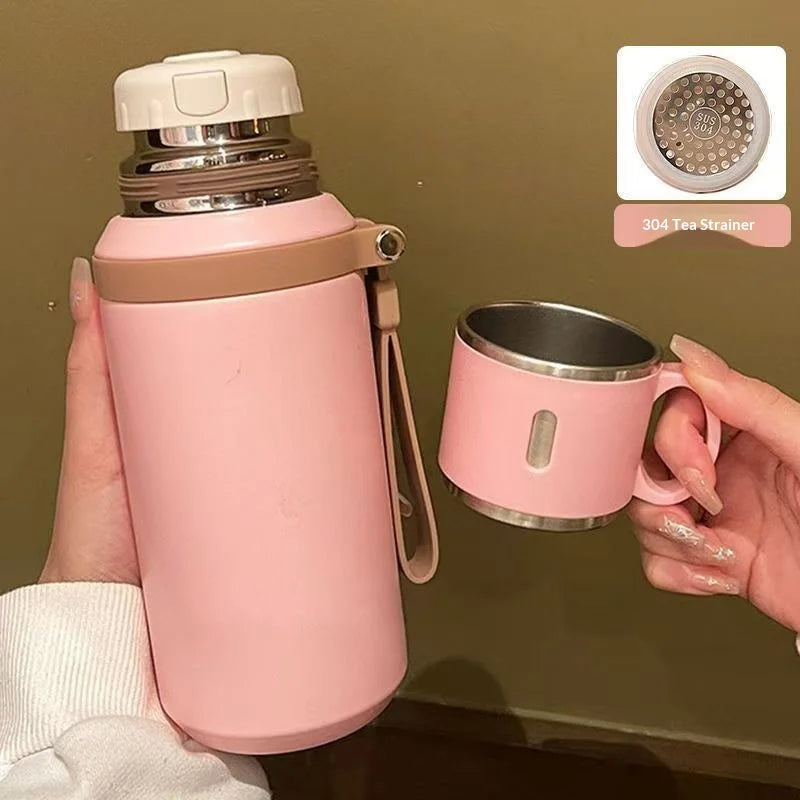 316 Stainless Steel 600ml Coffee Cup Travel Thermal Mug Leak-Proof Thermos Bottle Tea Coffee Mug Office Business Style Thermos Peaceful Pleasures Health and Wellness
