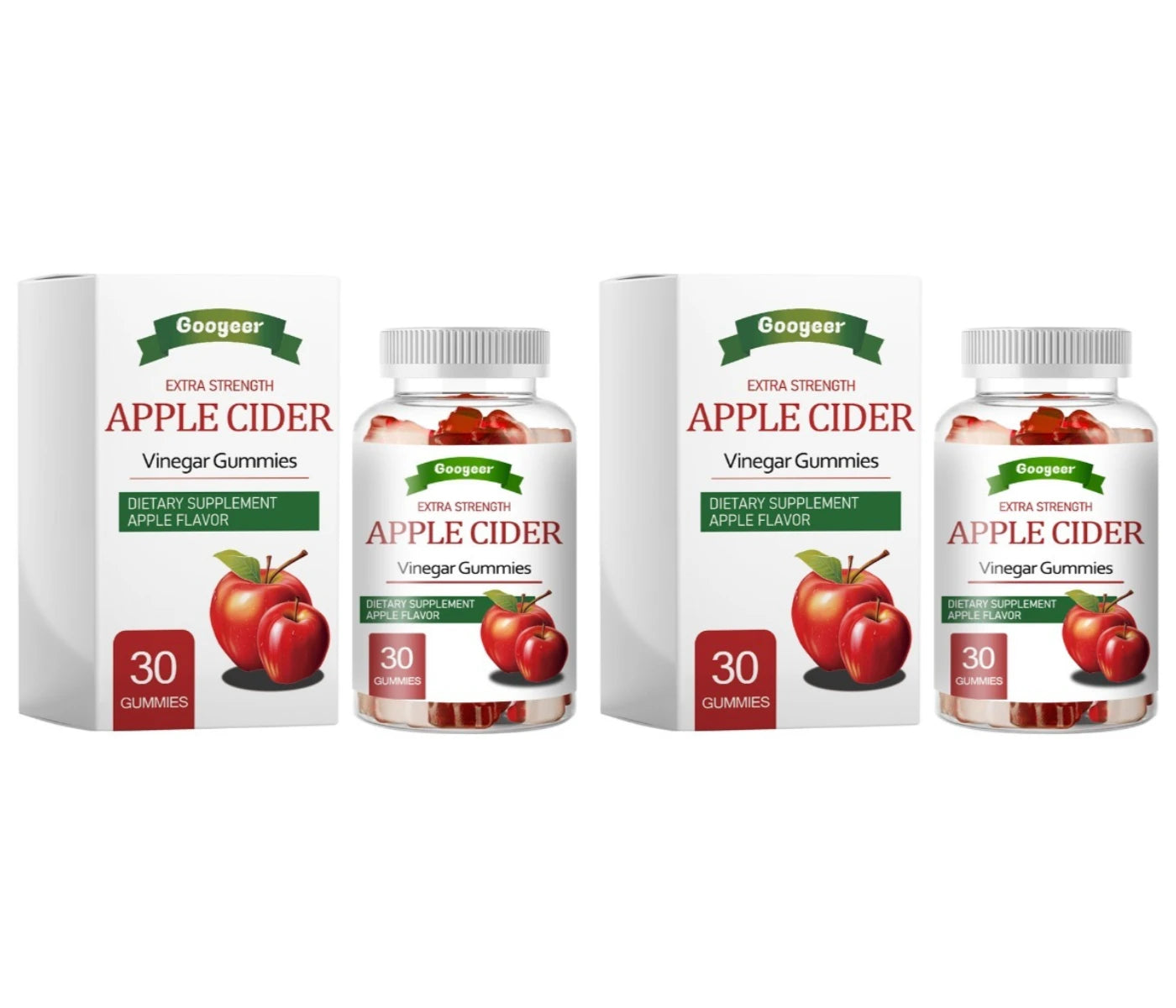 Googeer Apple Cider Vinegar Gummies Extra Strength 30 CT