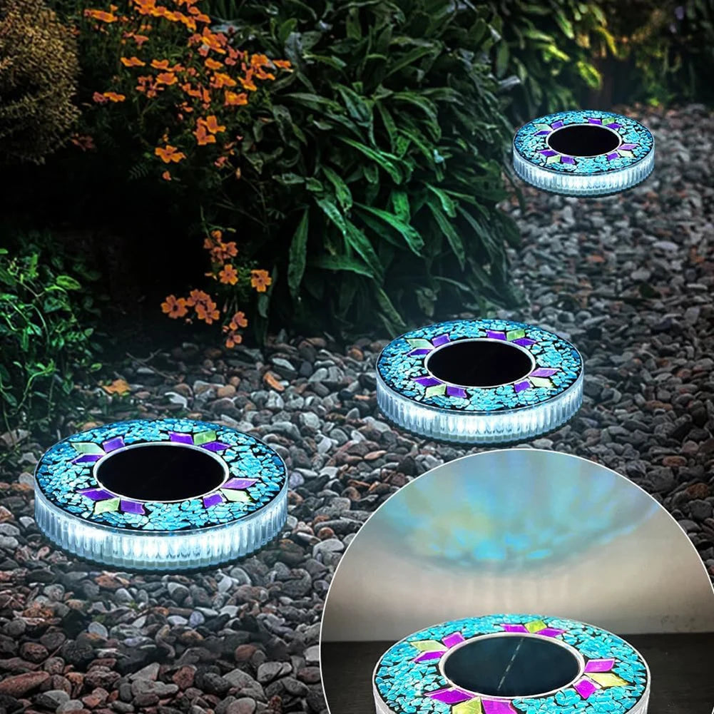 Outdoor In-Ground Lights For Garden,Decorative Stake Light For Lawn,LED Waterproof Auto On/Off Solar In-Ground Lights For Yard Peaceful Pleasures Health and Wellness