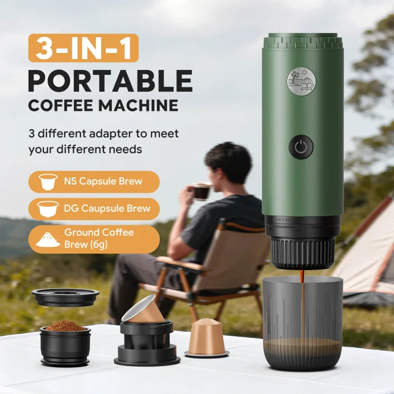 Portable 3-in-1 Espresso Machine | USB-C Travel Coffee Maker