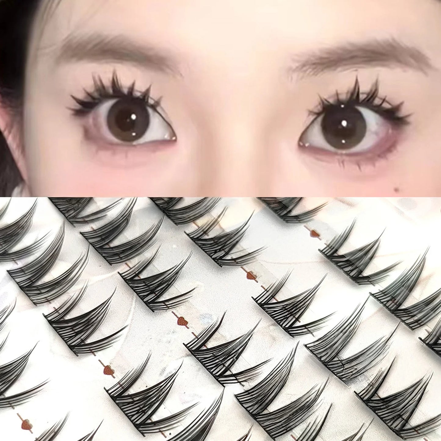 C Curl Lash Clusters 8 Rows | 9–12mm DIY False Eyelashes