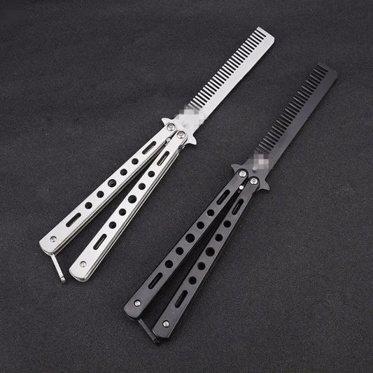 Butterfly Training Comb Stainless Steel Balisong Flipper Butterfly Training Comb Peaceful Pleasures Health and Wellness