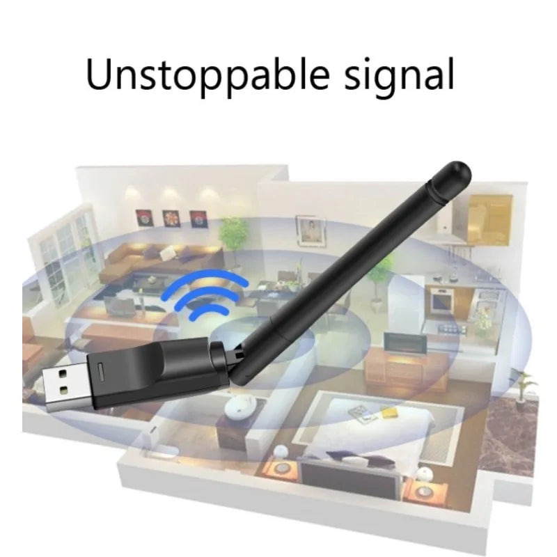 150Mbps Mini USB WiFi Adapter MT7601 Wireless Network Card wifi Receiver Dongle 802.11 b/g/n for Desktop Laptop Windows 2.4G Peaceful Pleasures Health and Wellness