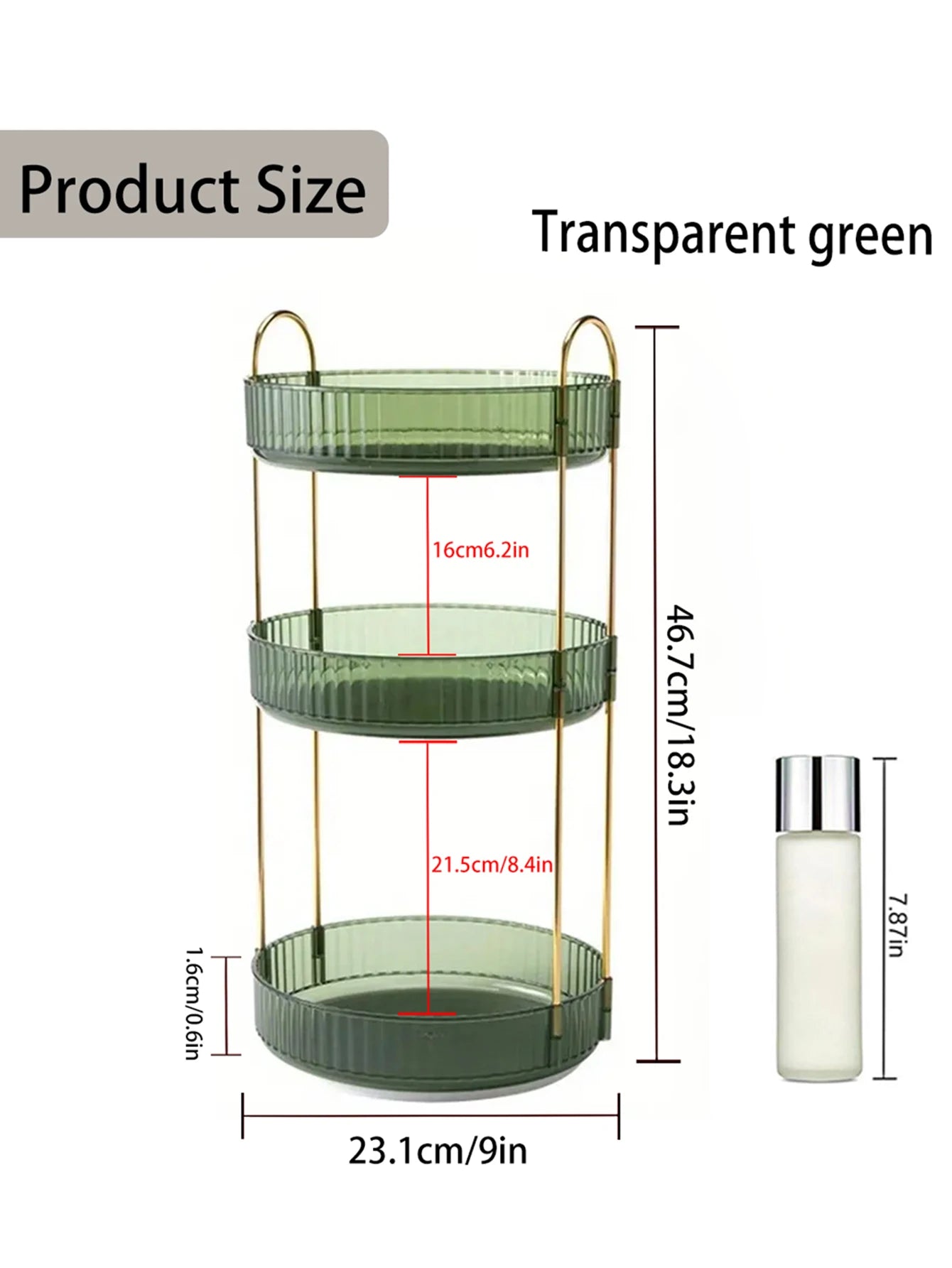 360° Rotating Makeup Organizer – 3-Tier Storage Rack Beauty & Personal Care Peaceful Pleasures Health and Wellness 3 Layers United States