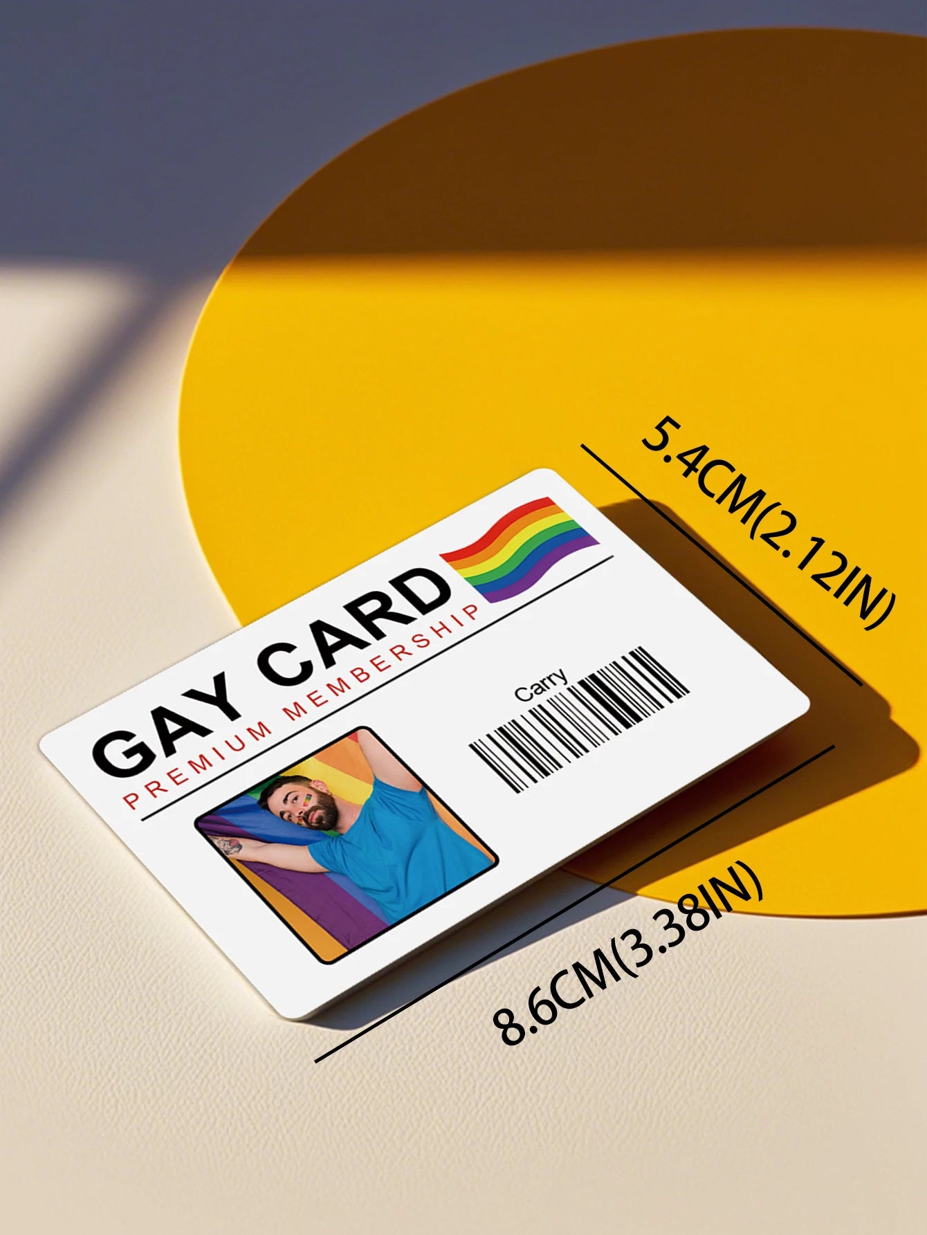 Custom Photo Wallet Card Personalized Name Card LGBTQ Pride Gift Funny Membership Card Novelty ID Card Prank Gift Peaceful Pleasures Health and Wellness