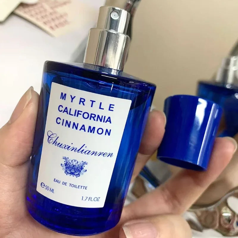 Luxury Blue Perfume Mediterranean Neutral Fragrance Spray Natural Wood Fresh Fruity Long-lasting Couple High-end Charm Perfume Peaceful Pleasures Health and Wellness