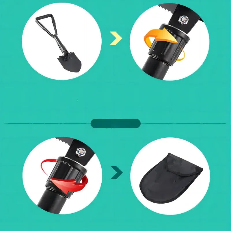Outdoor Engineer Shovel Car Folding Shovel, Camping Shovel Fishing Emergency Survival Defense Shovels Shovels Peaceful Pleasures Health and Wellness
