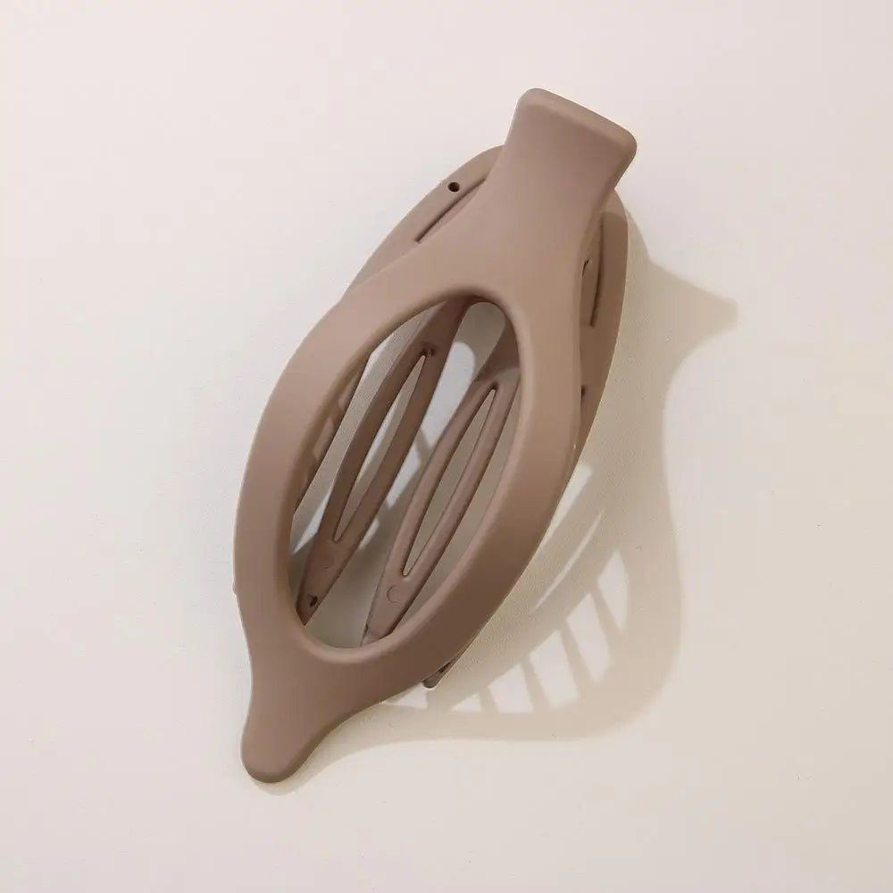 Large Hair Claw Clip Matte Solid Color Leaf Duckbill Hair Clamps Hollowed Oval Hairpin for Women Thin Thick Hair Fashion Hairpin Peaceful Pleasures Health and Wellness
