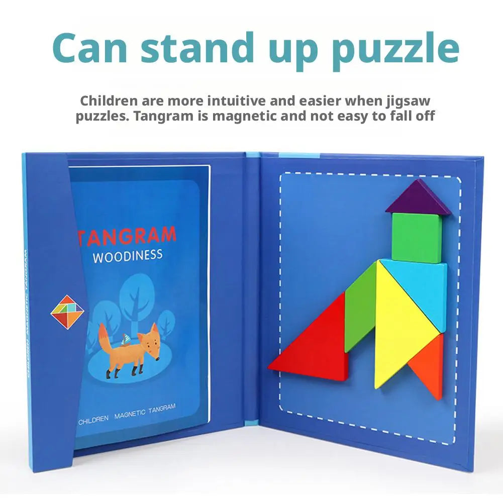 Magnetic Tangram Puzzle for Kids | Montessori Learning Toy
