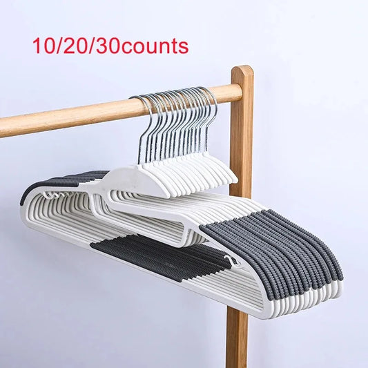 10/20/30pcs plastic coat hanger, non-slip super thin space-saving suit hanger pants hanger, sturdy and durable, with 360° hooks Peaceful Pleasures Health and Wellness