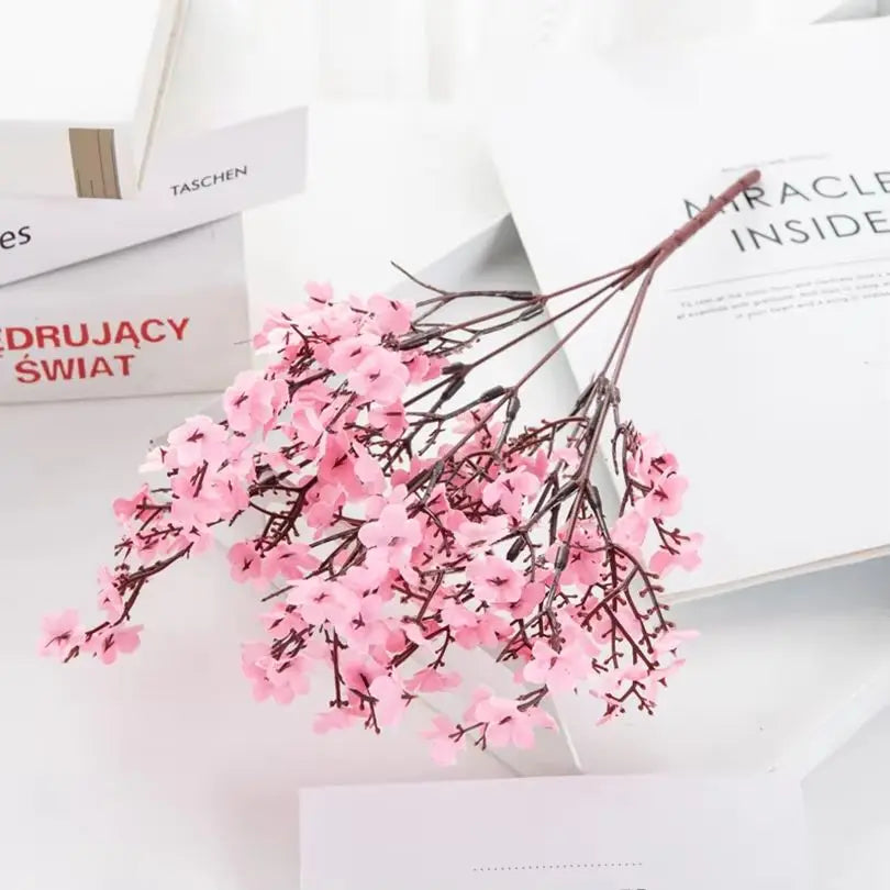 Silk Artificial Plum Blossom Bouquet | Wedding & Home Decor