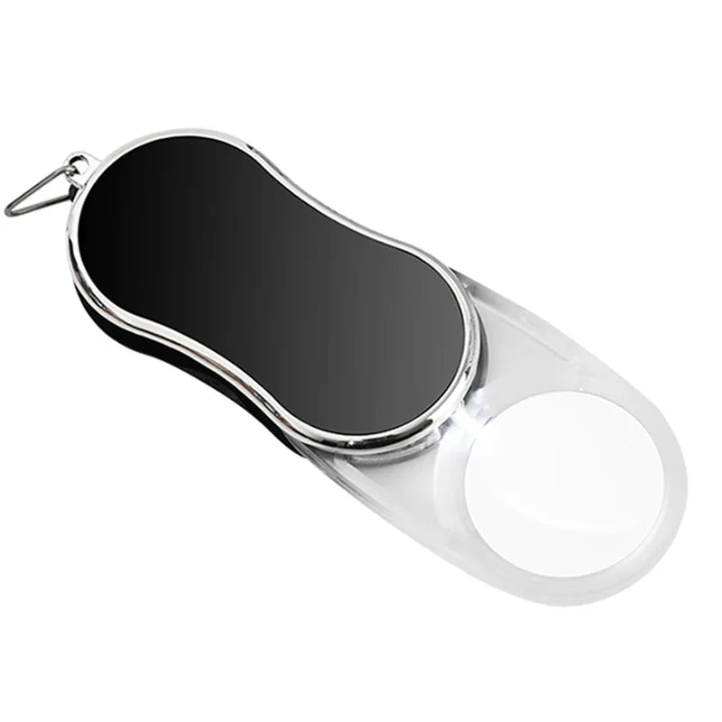 Folding Portable Magnifying Glass with 8-Shaped 3.5X Led Light for The Elderly To Read and Appreciate Antiques Peaceful Pleasures Health and Wellness black
