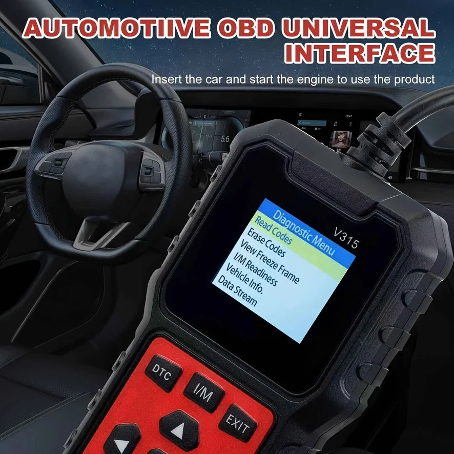 Obd2 Car Diagnostic Tool V315 - Suitable for All Models from 1996 Onwards, up to 36V, No Batteries Required Peaceful Pleasures Health and Wellness
