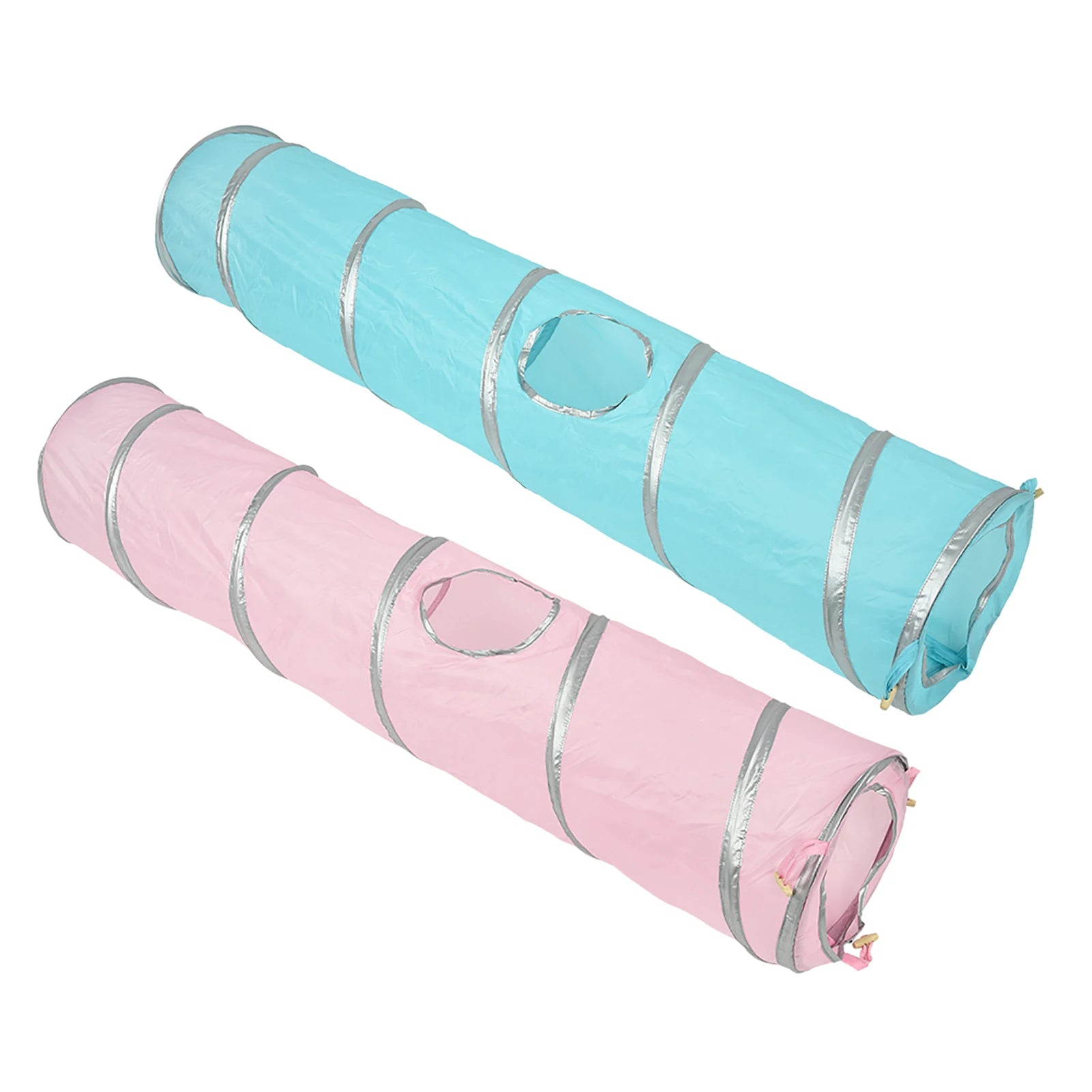 Folding Cat Tunnel Cat Cat Crinkle Folding Kitten Tunnel Play Pet Tunnel with Ball and Hole Dogs Animals for Cats Pets Peaceful Pleasures Health and Wellness