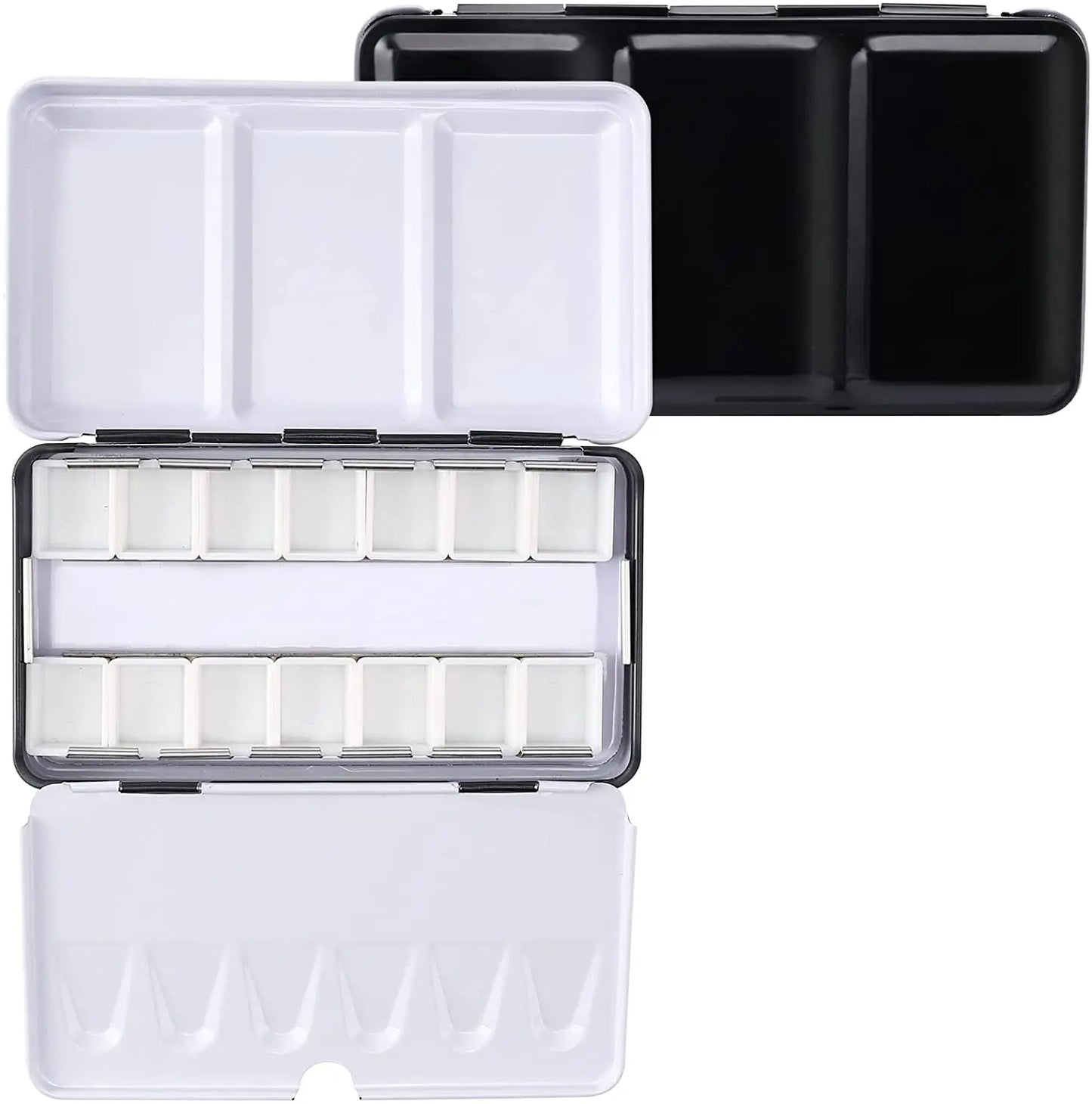Bview Art Selling Empty Watercolor Tins Palette Paint Case Half Pan