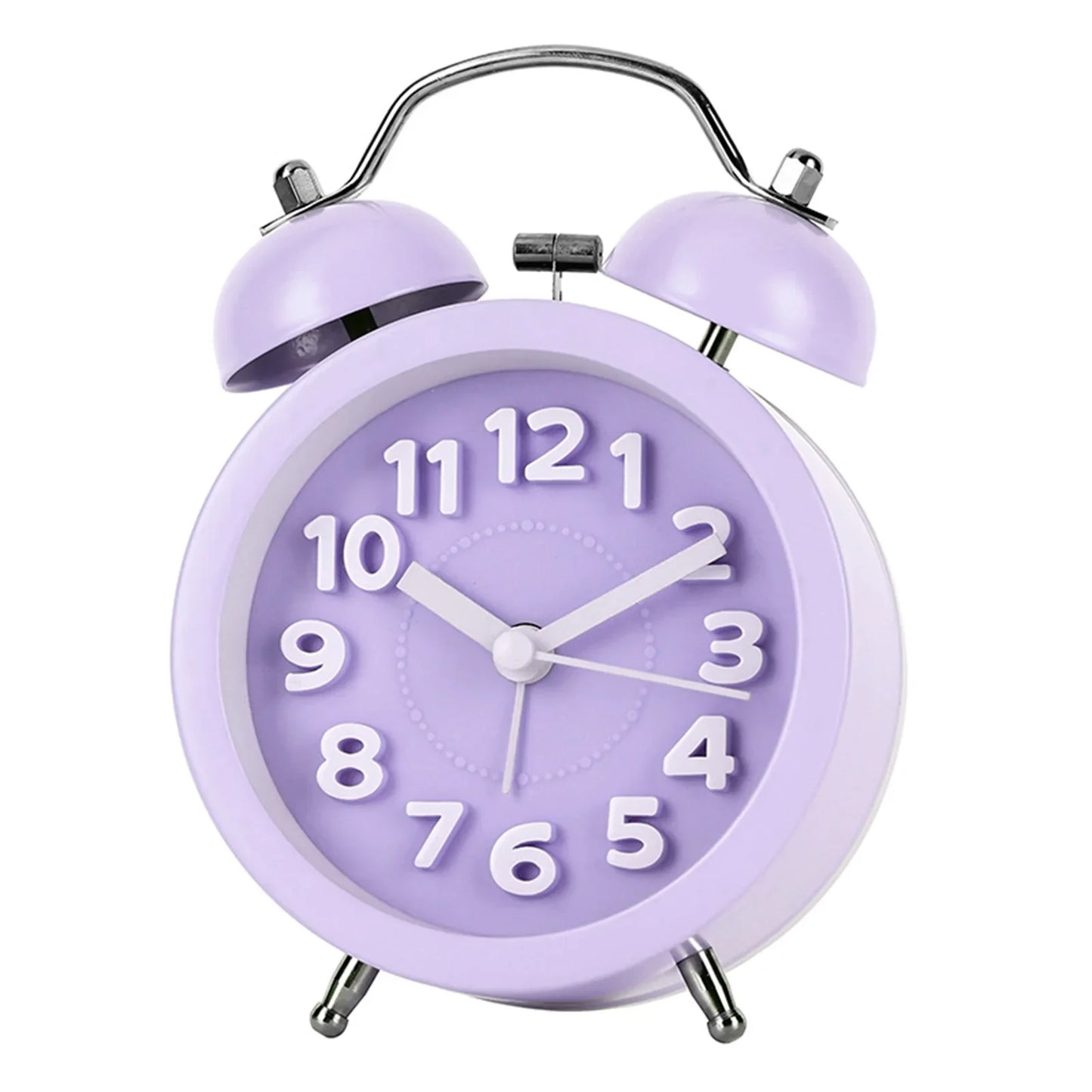 Retro Twin-Bell Alarm Clock | Silent Night Light Bedside Clock