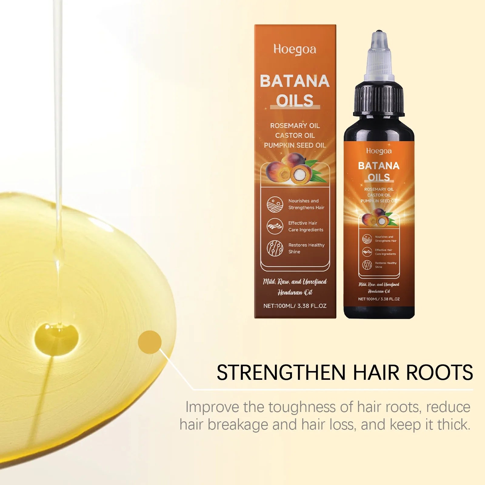 Batana Rosemary Hair Growth Oil – Scalp Nourish & Repair 100ml Hair Growth Oil Peaceful Pleasures Health and Wellness