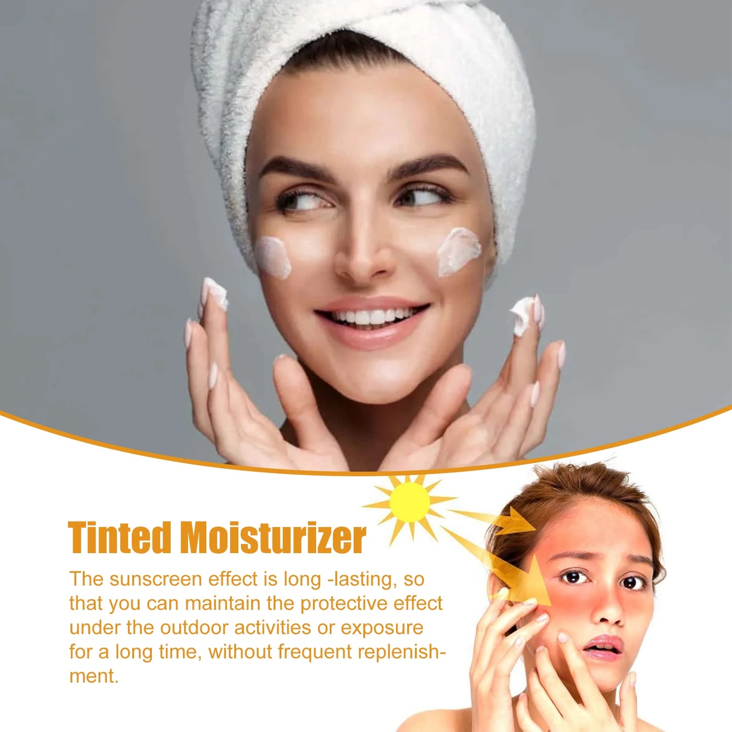 All in One Spf50 Sunscreen Brightening Foundation Cream Cover Anti UV Face Moisturizer Isolation Bleaching Sunscreen Lotion 50ml Peaceful Pleasures Health and Wellness