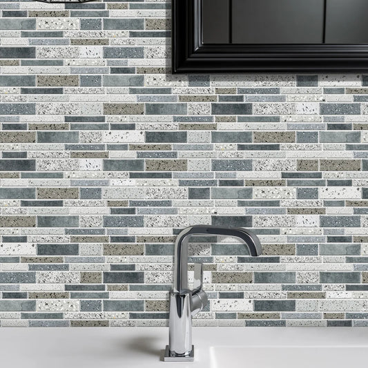 PVC crystal film marble tile wall sticker waterproof and oilproof kitchen bathroom wall sticker self-adhesive home decoration Peaceful Pleasures Health and Wellness