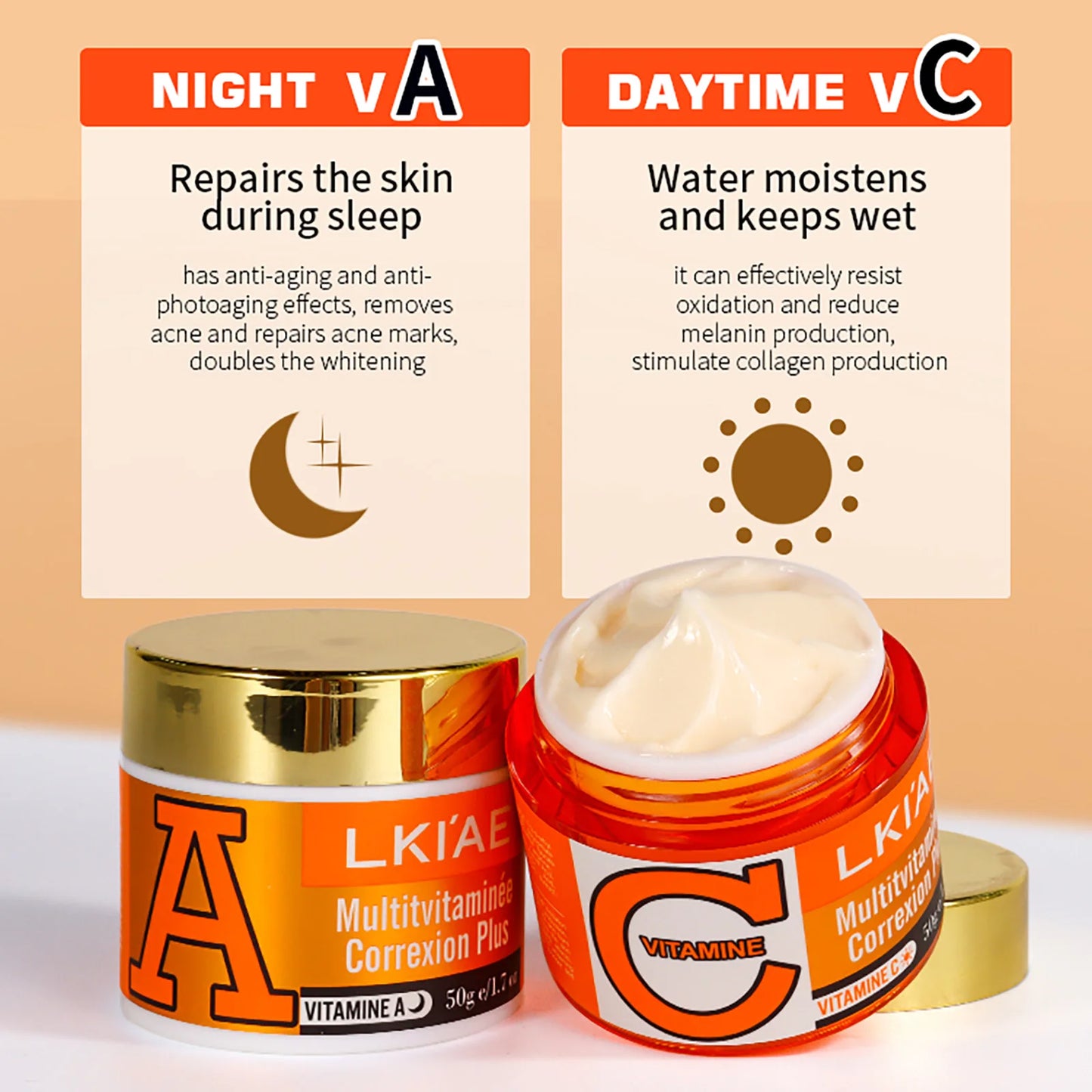 AILKE Vitamin C & A Brightening Day & Night Face Cream Set