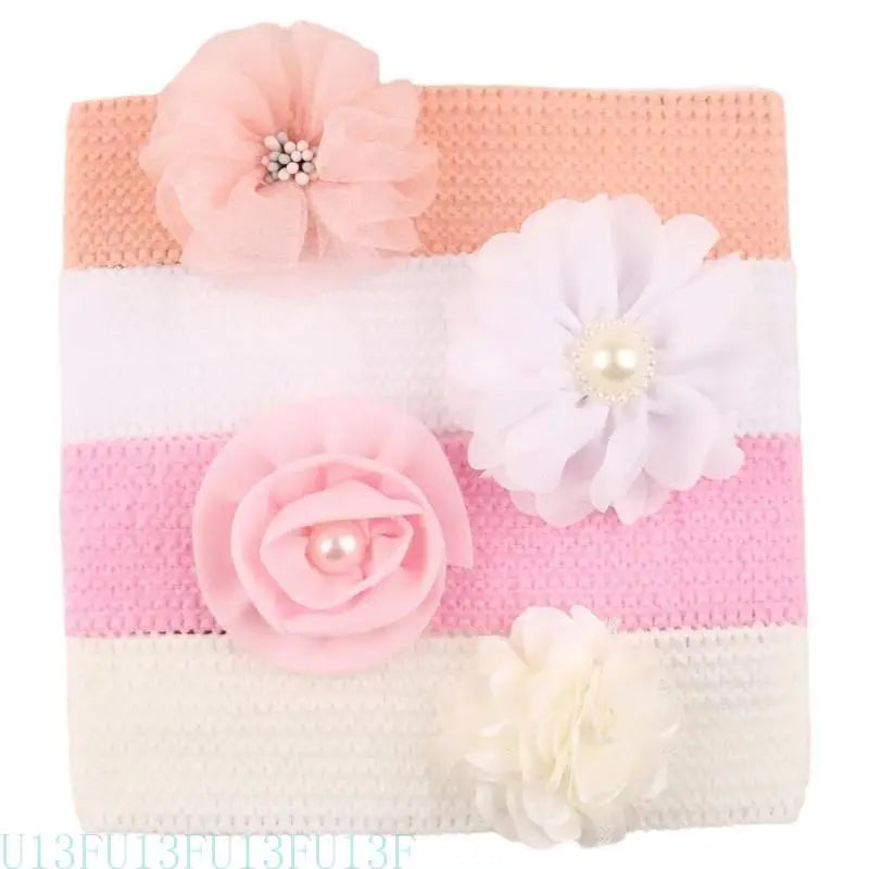 Kids Fabric Flower Headbands 4-Pack | Baby Girls Hair Accessories