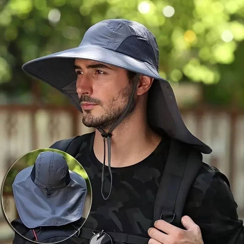 Waterproof Bucket Hat Wide Brim UV Sun Protection & Neck Cover