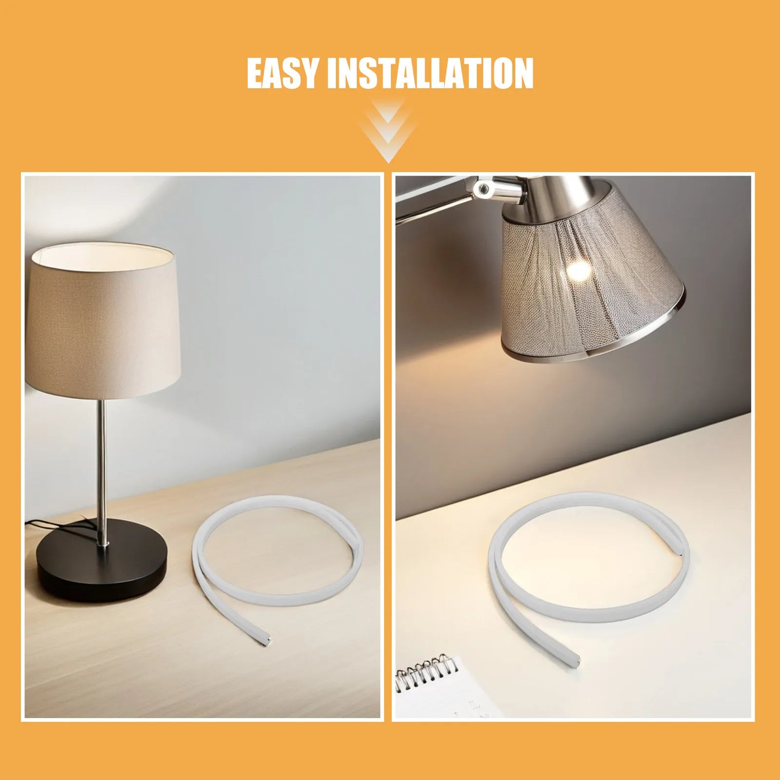 Flexible LED Strip Light Channel 10Mm PVC Curved Diffuser Cover Indoor Decorative Tape Lighting Track LED String Light Cover Peaceful Pleasures Health and Wellness