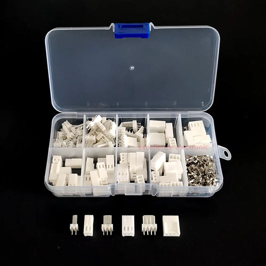 KF2510 Kits 50 Sets Kit 2p 3pin 4 Pin Pitch Electrical Connector with Box Male Female 2.54mm Wire Connector Terminal Peaceful Pleasures Health and Wellness Default Title