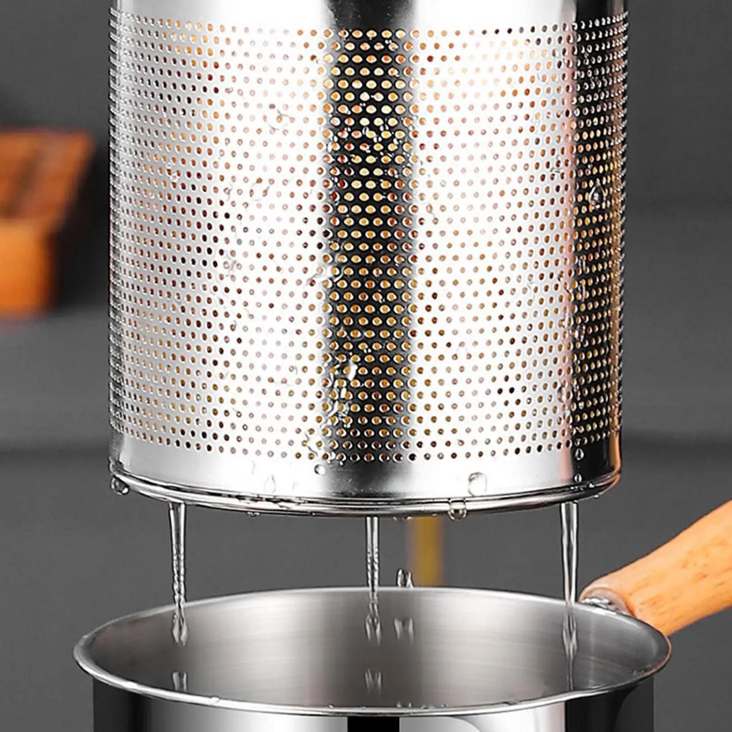 Stainless Steel Deep Fry Pot with Strainer Basket & Lid