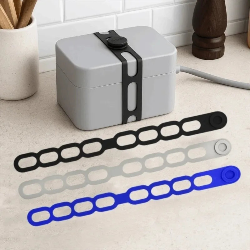 1Pc Stretchable Silicone Lid Strap Splash-Proof Leak-Proof Reusable Fixing Band Safe Material for Dishes Peaceful Pleasures Health and Wellness