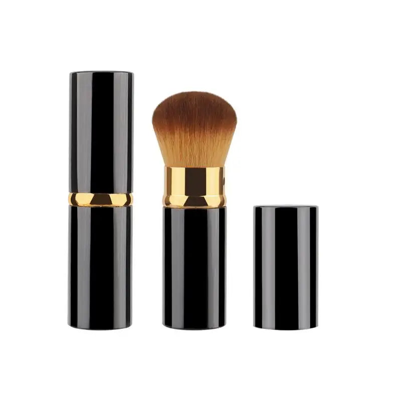 Retractable Cosmetic Brush Portable Face Powder Blusher Foundation Blush Highlight Brush Fiber Hair Handle Brush Female Peaceful Pleasures Health and Wellness A12