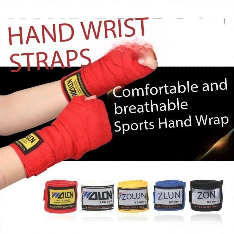 Sports Sweat Absorbent Cotton Wrap Hand Tie Bandage Boxing Gloves MMA Punching Bag Training Cotton Straps Peaceful Pleasures Health and Wellness