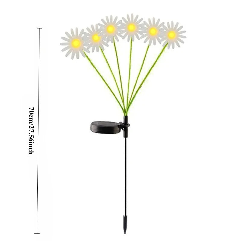 Solar Daisy LED Garden Stake Light | Outdoor Flower Decor Solar Garden Stake Light Peaceful Pleasures Health and Wellness