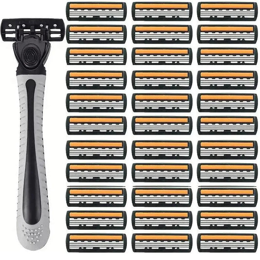 Men's Reusable Two-Layer Blade Razor | Multi-Tool Head Men's Shaving Razor Peaceful Pleasures Health and Wellness