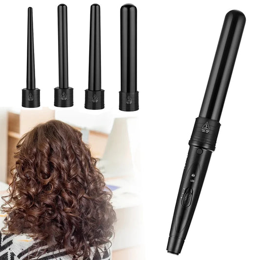 New Product 5 in 1 Hair Curling Iron Ceramic Rotating Hair Curler Curling Wand Heated Hair Brush Curling Wand Set Peaceful Pleasures Health and Wellness