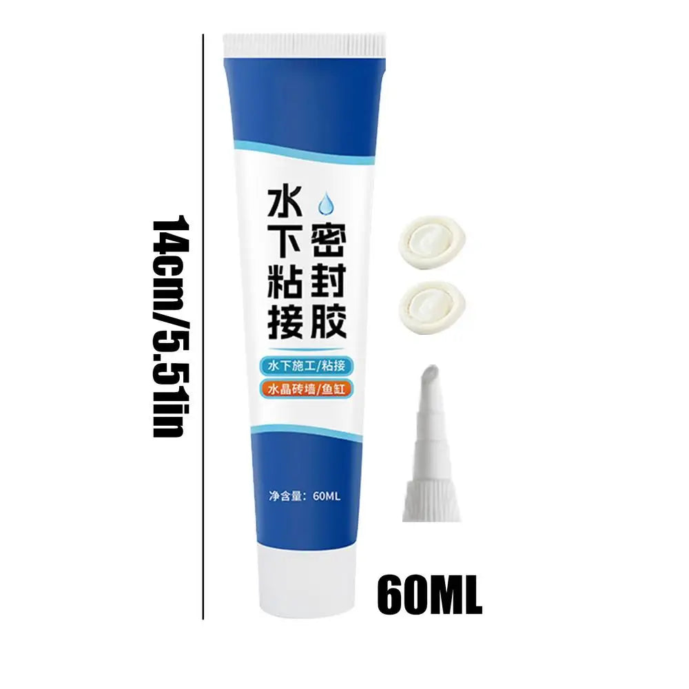 60ml Aquarium Sealant Underwater Repair Bonding For Fish Tank Pond Fountain, Waterproof Crack Filler, Marine & Bathroom Peaceful Pleasures Health and Wellness 60ml