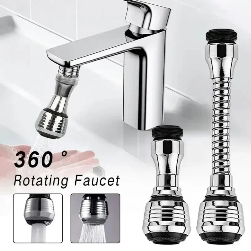 360° Rotating Kitchen Faucet Aerator | Dual Spray Water Saver