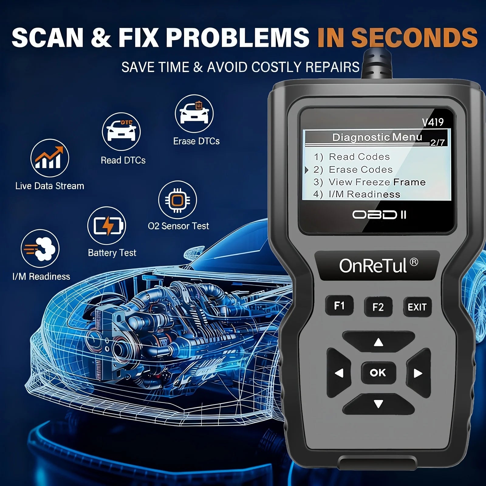 OBD2 Diagnostic Scan Tool – Read & Clear Engine Fault Codes Peaceful Pleasures Health and Wellness