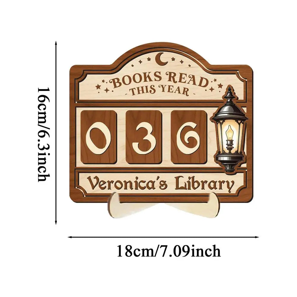 Wall Mount Book Counter Sign – Track Up to 999 Books Read