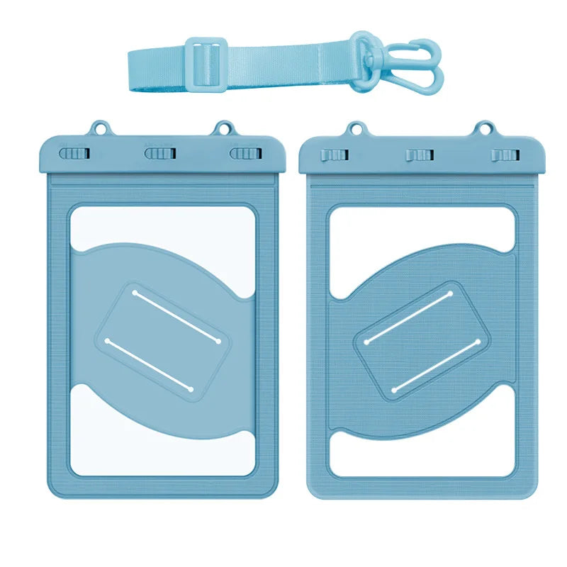waterproof phone bag phone armbands and pouches swimming bag phone large waterproof case under water diving phone case pack Peaceful Pleasures Health and Wellness Blue(9 inch)