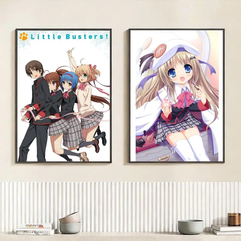 Anime L-Little Busters! Poster HD Self Adhesive Waterproof Wall Art Ideal for Home Office Dorm Bedroom Great Gift Peaceful Pleasures Health and Wellness