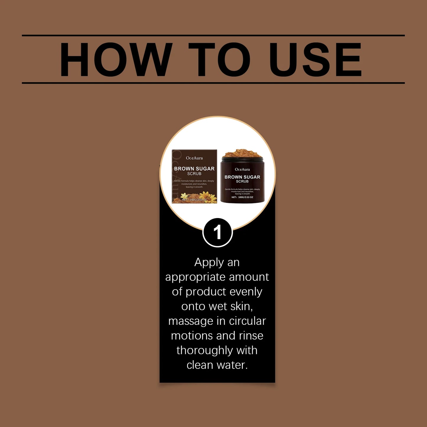 OceAura Brown Sugar Body Scrub | Exfoliate & Soften Skin