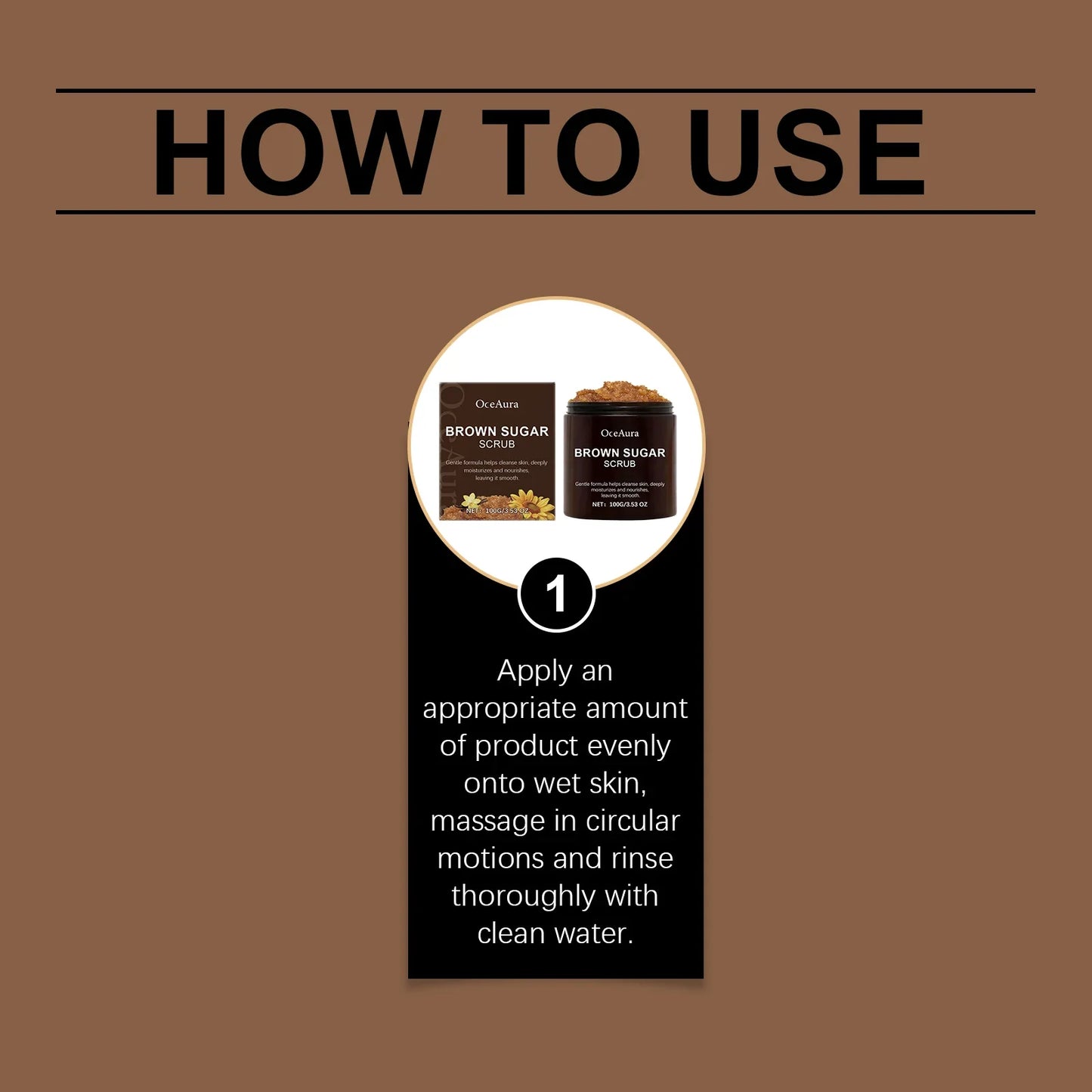 OceAura Brown Sugar Body Scrub – Smooth & Soft Skin