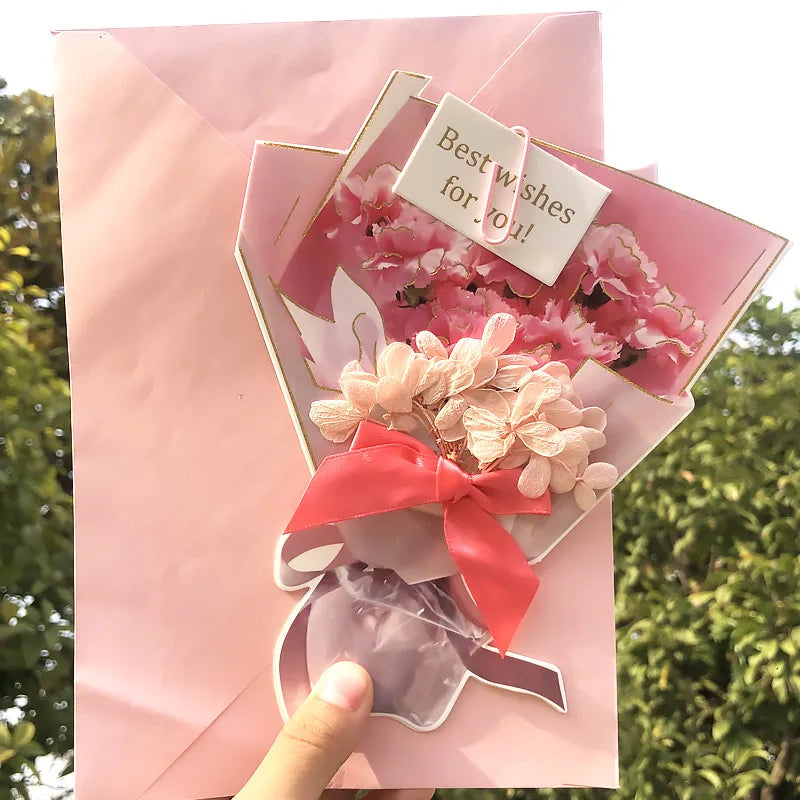 3D Dried Flower Standing Greeting Card | DIY Personalized Gift