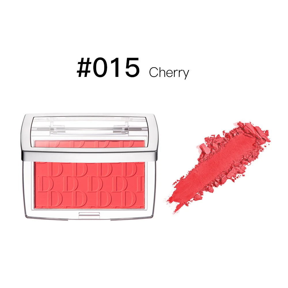 Matte Embossed Blush Palette & Brush – 6 Colors, Long-Lasting