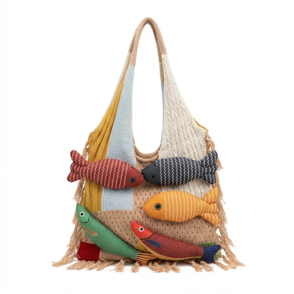 Women's Woven Tote Bag Lazy Style Casual Commute Multi-functional Handbag With Eco-friendly Material And Large Capacity Peaceful Pleasures Health and Wellness Khaki cream