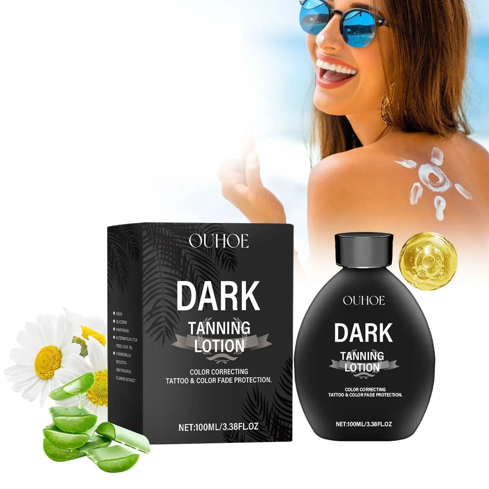 Sunless Self Tanning Lotion – Bronzer for Face & Body, 100ml Peaceful Pleasures Health and Wellness