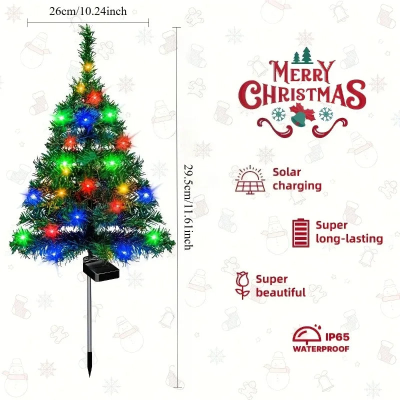 Solar Christmas Tree Lights IP65 Waterproof Outdoor Garden