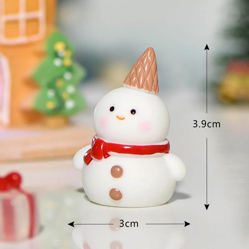 1Pcs Mini Christmas Decoration Santa Claus Snowman Moon Star Miniatures for Terrarium, Fairy Garden Figurines Home Decoration Peaceful Pleasures Health and Wellness 4