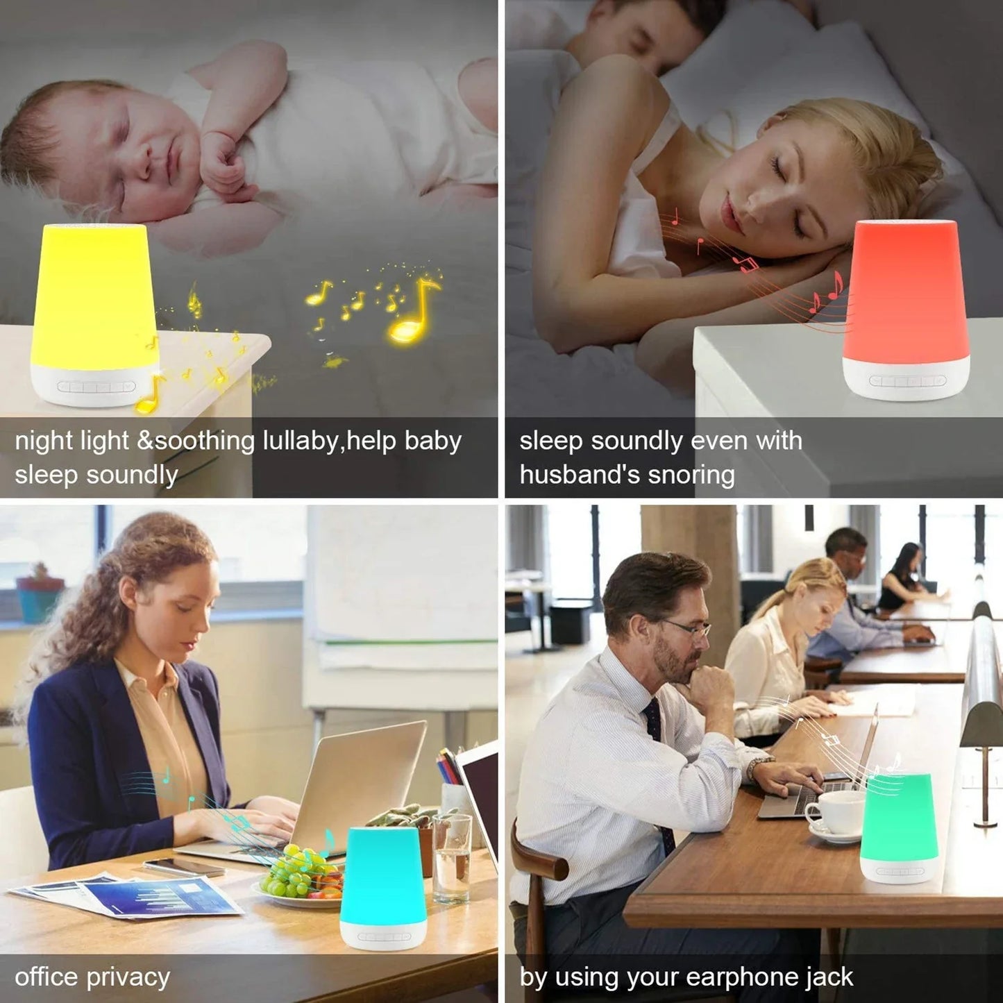 Colorful Night Lights 34 Soothing Sounds Supports APP Remote Control